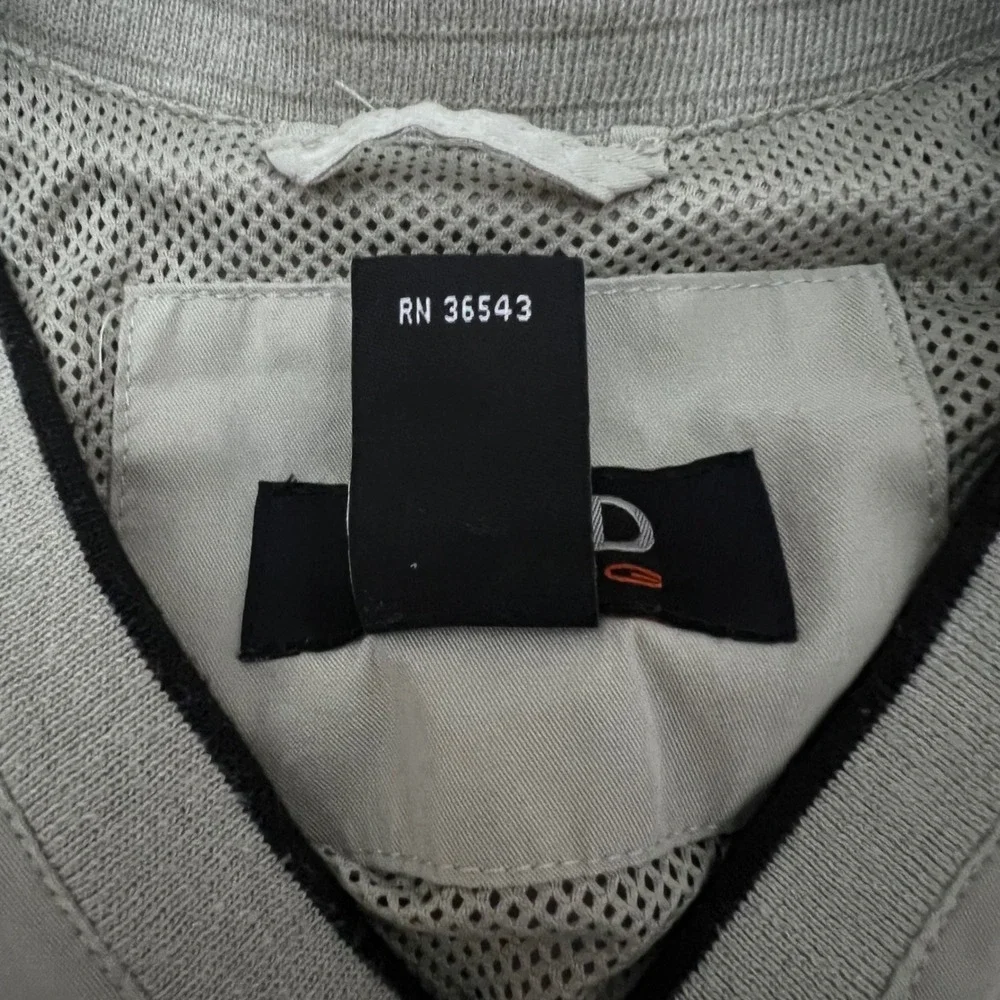 IZOD XFG Mens Pullover Golf‎ Windbreaker Jacket Gray V Neck Zip Pockets Size M